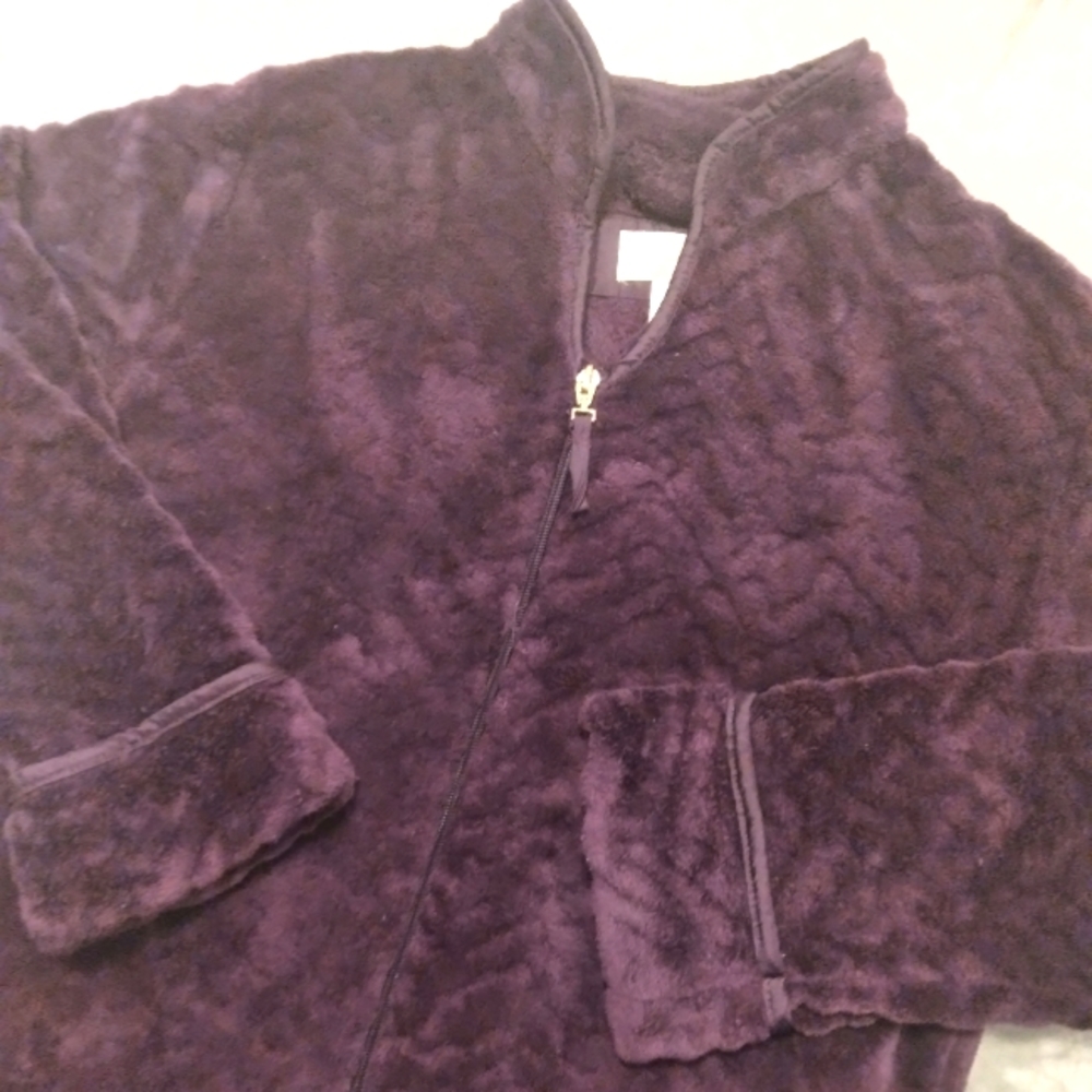 Oscar da la Renta Plush Royal Purple Robe/Nightgown size Small